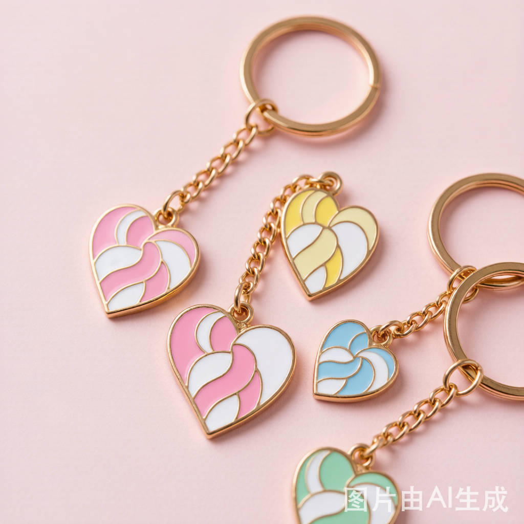 Twist charm keychain set