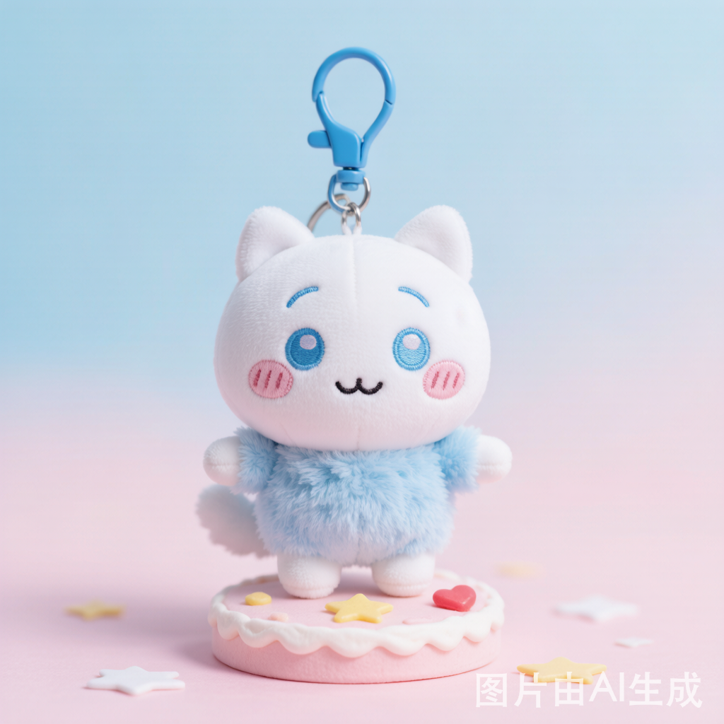 Plush mascot keychain